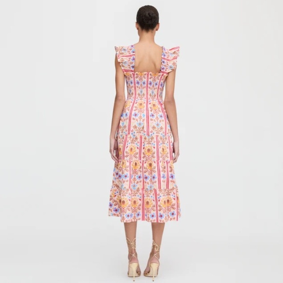 Hill House Ellie Nap Dress in Pink Floral Block Pint XXXL - Picture 2 of 3